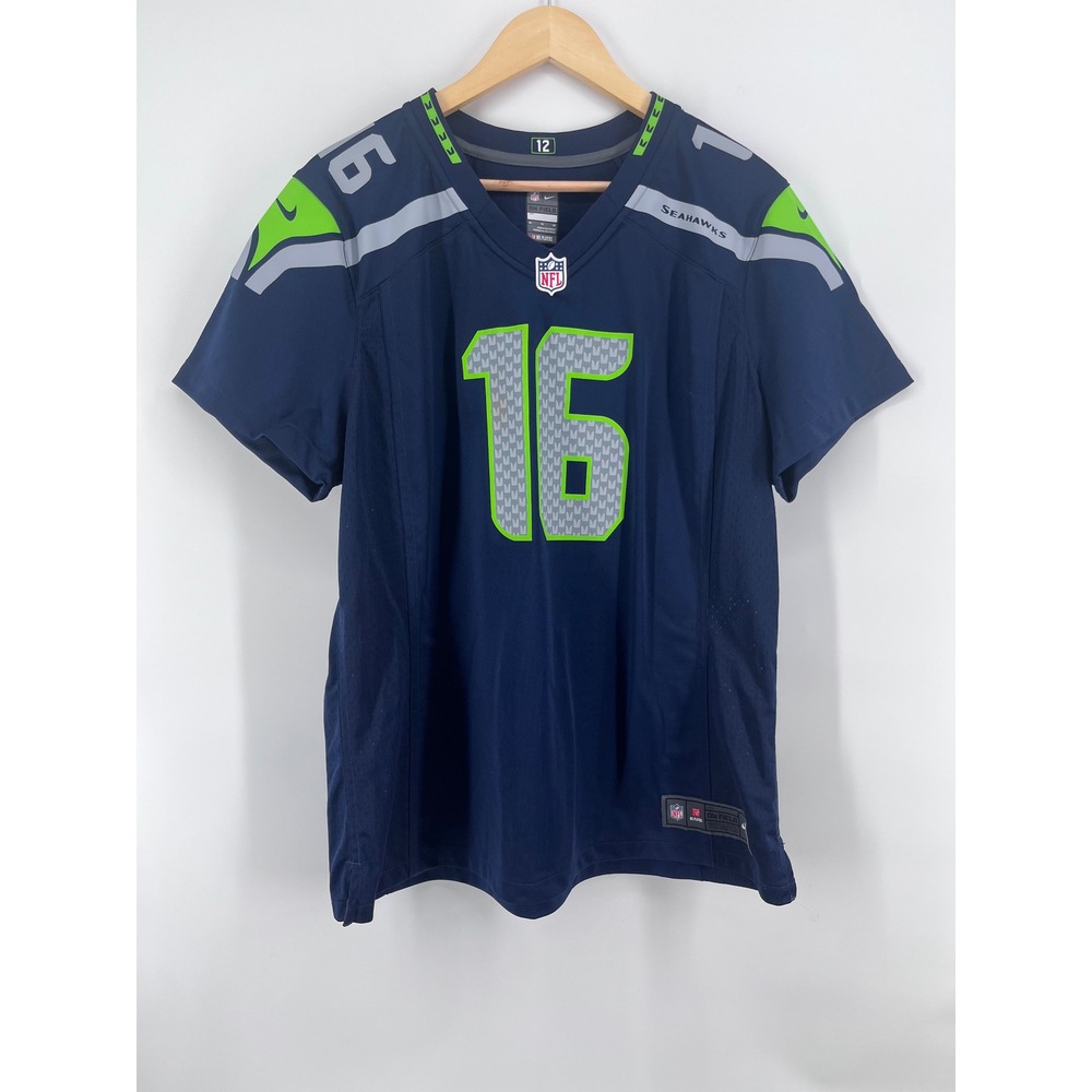 Nike NFL Seattle Seahawks Tyler Lockett 16 Jersey Youth XL Navy Blue Football